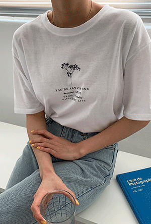 레일오 안개꽃 반팔 티셔츠